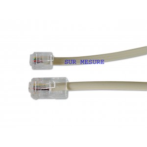 CORDON TELEPHONIQUE RJ11 / RJ45 - 3 m