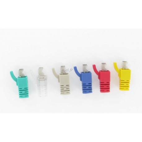 Connecteur RJ45 CAT6a + manchon rouge