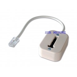 Adaptateur RJ45 mâle vers prise gigogne femelle, par