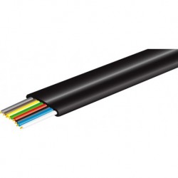 CABLE PLAT 6 CONDUCTEURS NOIR /100m