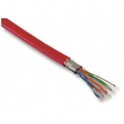 CABLE 4 PAIRES CAT6 MULTIBRINS JAUNE  FTP  /100m